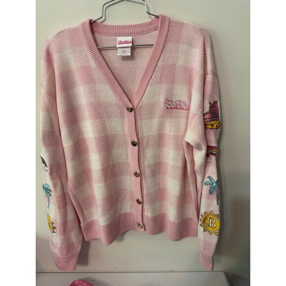 BARBIE HOT TOPIC MOVIE CARDIGAN small AND PLUSH PURSE - Picture 2 of 8